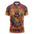 Mexico Day Of The Dead Zipper Polo Shirt Día de los Muertos Catrina - Wonder Print Shop