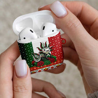 Mexico Christmas AirPods Case Cute Axolotl with Flag Style - Wonder Print Shop