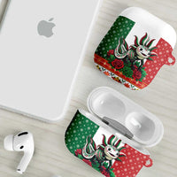 Mexico Christmas AirPods Case Cute Axolotl with Flag Style - Wonder Print Shop