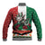 Mexico Christmas Baseball Jacket Cute Axolotl with Flag Style - Wonder Print Shop