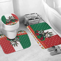 Mexico Christmas Bathroom Set Cute Axolotl with Flag Style - Wonder Print Shop