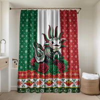Mexico Christmas Bathroom Set Cute Axolotl with Flag Style - Wonder Print Shop