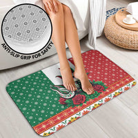 Mexico Christmas Bathroom Set Cute Axolotl with Flag Style - Wonder Print Shop
