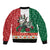 Mexico Christmas Bomber Jacket Cute Axolotl with Flag Style - Wonder Print Shop