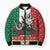 Mexico Christmas Bomber Puffer Jacket Cute Axolotl with Flag Style - Wonder Print Shop