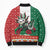 Mexico Christmas Bomber Puffer Jacket Cute Axolotl with Flag Style - Wonder Print Shop