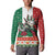 Mexico Christmas Button Sweatshirt Cute Axolotl with Flag Style - Wonder Print Shop