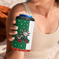 Mexico Christmas 4 in 1 Can Cooler Tumbler Cute Axolotl with Flag Style - Wonder Print Shop