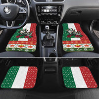 Mexico Christmas Car Mats Cute Axolotl with Flag Style - Wonder Print Shop