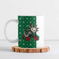 Mexico Christmas Ceramic Mug Cute Axolotl with Flag Style - Wonder Print Shop