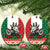 Mexico Christmas Ceramic Ornament Cute Axolotl with Flag Style - Wonder Print Shop