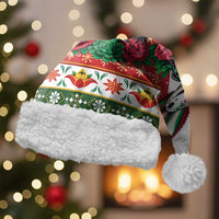 Mexico Christmas Santa Hat Cute Axolotl with Flag Style - Wonder Print Shop