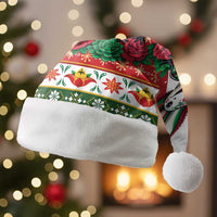 Mexico Christmas Santa Hat Cute Axolotl with Flag Style - Wonder Print Shop