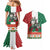 Mexico Christmas Couples Matching Mermaid Dress and Hawaiian Shirt Cute Axolotl with Flag Style - Wonder Print Shop