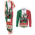 Mexico Christmas Couples Matching Tank Maxi Dress and Long Sleeve Button Shirt Cute Axolotl with Flag Style - Wonder Print Shop