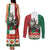 Mexico Christmas Couples Matching Tank Maxi Dress and Long Sleeve Button Shirt Cute Axolotl with Flag Style - Wonder Print Shop