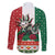 Mexico Christmas Family Matching Off Shoulder Maxi Dress and Hawaiian Shirt Cute Axolotl with Flag Style - Wonder Print Shop