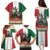 Mexico Christmas Family Matching Puletasi and Hawaiian Shirt Cute Axolotl with Flag Style - Wonder Print Shop