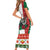 Mexico Christmas Family Matching Short Sleeve Bodycon Dress and Hawaiian Shirt Cute Axolotl with Flag Style - Wonder Print Shop
