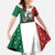Mexico Christmas Family Matching Summer Maxi Dress and Hawaiian Shirt Cute Axolotl with Flag Style - Wonder Print Shop