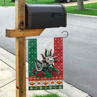 Mexico Christmas Garden Flag Cute Axolotl with Flag Style - Wonder Print Shop