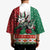 Mexico Christmas Kimono Cute Axolotl with Flag Style - Wonder Print Shop