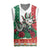 Mexico Christmas Knitted V-Neck Vest Cute Axolotl with Flag Style - Wonder Print Shop