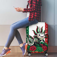 Mexico Christmas Luggage Cover Cute Axolotl with Flag Style - Wonder Print Shop
