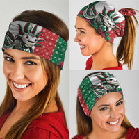 Mexico Christmas Neck Gaiter Cute Axolotl with Flag Style - Wonder Print Shop