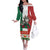 Mexico Christmas Off The Shoulder Long Sleeve Dress Cute Axolotl with Flag Style - Wonder Print Shop