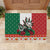 Mexico Christmas Rubber Doormat Cute Axolotl with Flag Style - Wonder Print Shop