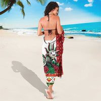 Mexico Christmas Sarong Cute Axolotl with Flag Style - Wonder Print Shop