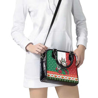 Mexico Christmas Shoulder Handbag Cute Axolotl with Flag Style - Wonder Print Shop