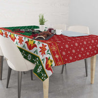 Mexico Christmas Tablecloth Cute Axolotl with Flag Style - Wonder Print Shop