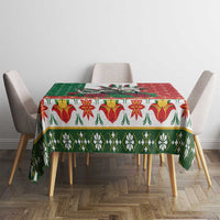 Mexico Christmas Tablecloth Cute Axolotl with Flag Style - Wonder Print Shop