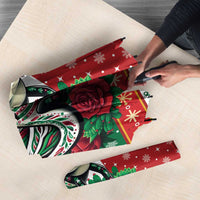 Mexico Christmas Umbrella Cute Axolotl with Flag Style - Wonder Print Shop