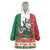 Mexico Christmas Wearable Blanket Hoodie Cute Axolotl with Flag Style - Wonder Print Shop