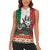 Mexico Christmas Women Sleeveless Polo Shirt Cute Axolotl with Flag Style - Wonder Print Shop