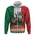 Mexico Christmas Zip Hoodie Cute Axolotl with Flag Style - Wonder Print Shop