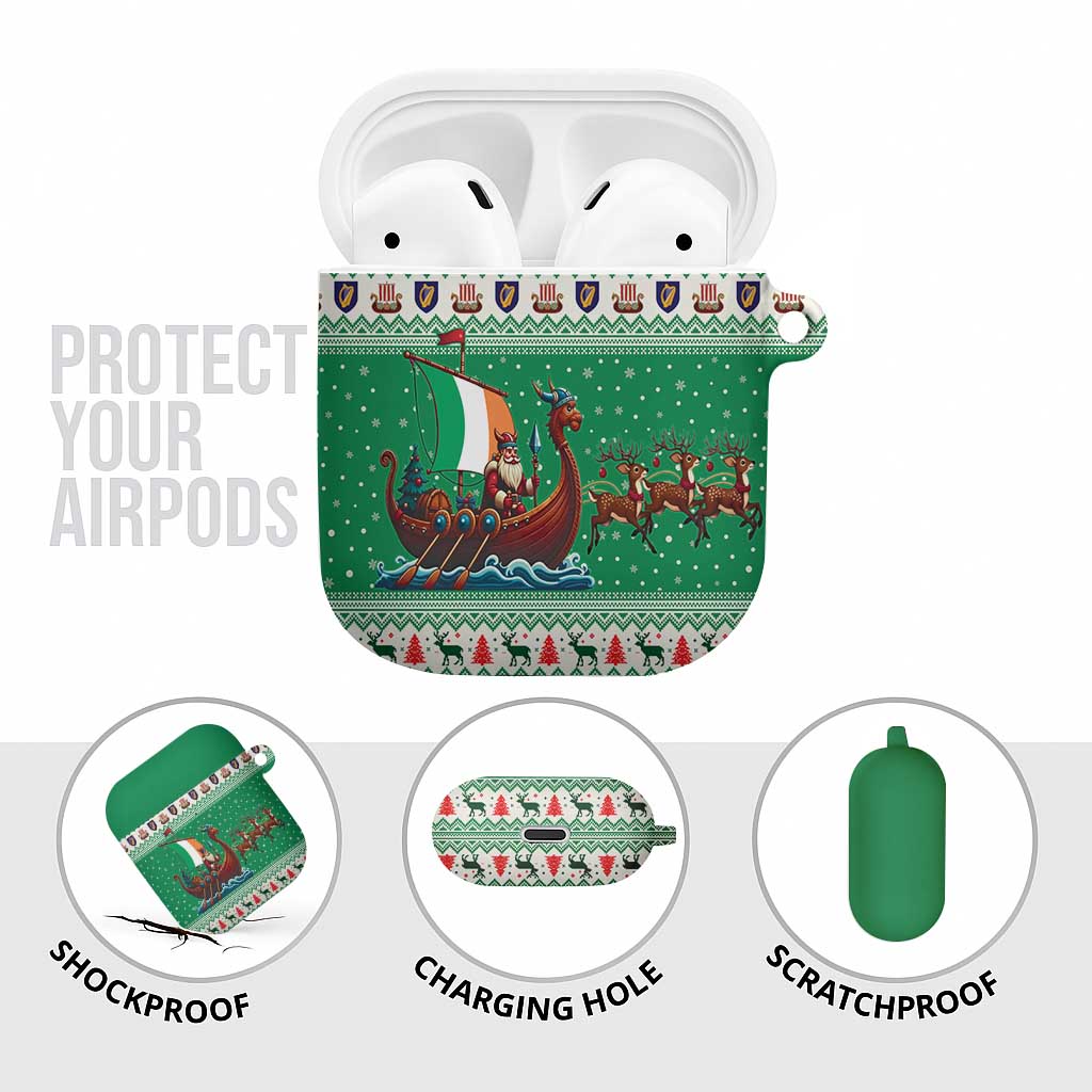 Ireland Viking Santa Christmas AirPods Case Funny Reindeer Norse Xmas - Wonder Print Shop