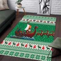 Ireland Viking Santa Christmas Area Rug Funny Reindeer Norse Xmas - Wonder Print Shop