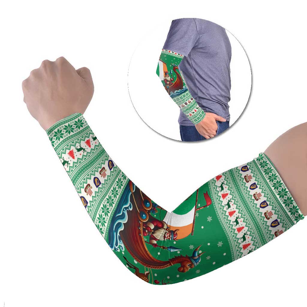 Ireland Viking Santa Christmas Arm Sleeves Funny Reindeer Norse Xmas - Wonder Print Shop