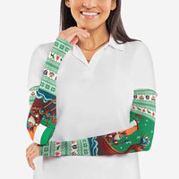 Ireland Viking Santa Christmas Arm Sleeves Funny Reindeer Norse Xmas - Wonder Print Shop