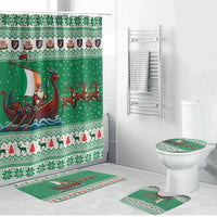 Ireland Viking Santa Christmas Bathroom Set Funny Reindeer Norse Xmas - Wonder Print Shop