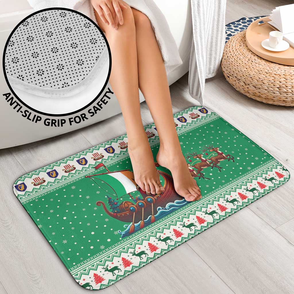 Ireland Viking Santa Christmas Bathroom Set Funny Reindeer Norse Xmas - Wonder Print Shop