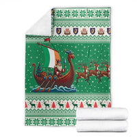 Ireland Viking Santa Christmas Blanket Funny Reindeer Norse Xmas - Wonder Print Shop
