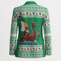 Ireland Viking Santa Christmas Blazer Funny Reindeer Norse Xmas - Wonder Print Shop