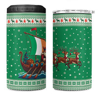 Ireland Viking Santa Christmas 4 in 1 Can Cooler Tumbler Funny Reindeer Norse Xmas - Wonder Print Shop