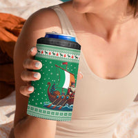 Ireland Viking Santa Christmas 4 in 1 Can Cooler Tumbler Funny Reindeer Norse Xmas - Wonder Print Shop