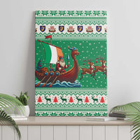 Ireland Viking Santa Christmas Canvas Wall Art Funny Reindeer Norse Xmas - Wonder Print Shop